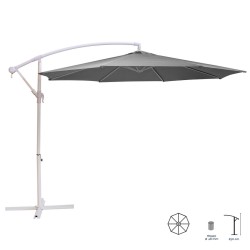 Parasol Thais Gris Aluminium 300 cm