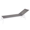 Chaise longue Thais 199 x 61 x 30 cm Gris Blanc