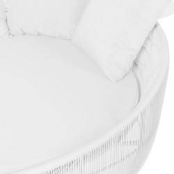 Chaise longue Dido 160 x 160 x 76 cm Rond Blanc