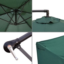 Parasol Monty Aluminium Vert 270 cm