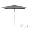 Parasol Thais 300 x 400 cm Gris Aluminium