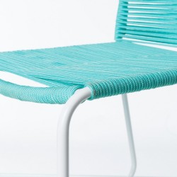 Chaise de jardin Antea 57 x 61 x 90 cm Turquoise Corde