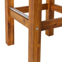 Tabouret Norah Bois Acier inoxydable 40 x 40 x 80 cm