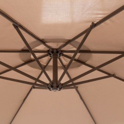 Parasol Tessa Taupe Aluminium 300 cm