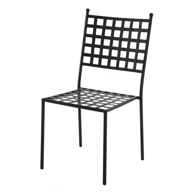 Chaise de jardin Cartago 49 x 57 x 91 cm Noir Fer