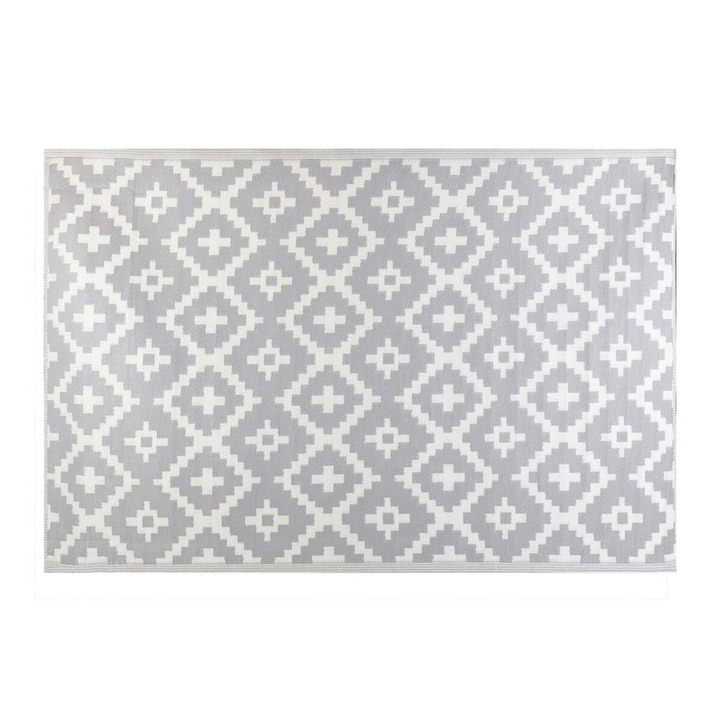 Tapis d’extérieur Paros 160 x 230 x 0,5 cm Gris polypropylène