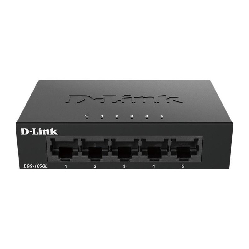 Switch 5 ports Gigabit - Métallique, connecteurs plastique - DLINK - DGS-105GLE