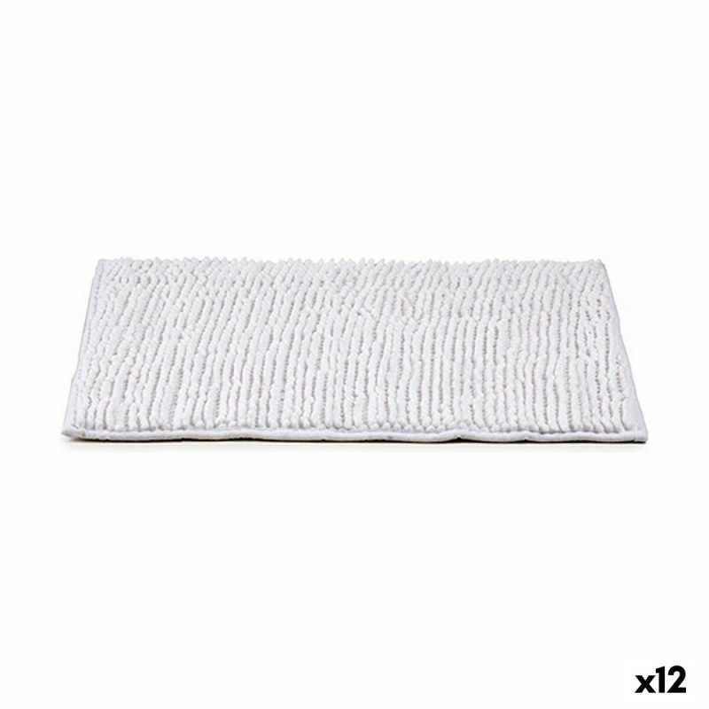 Tapis de bain 40 x 60 cm Blanc (12 Unités)