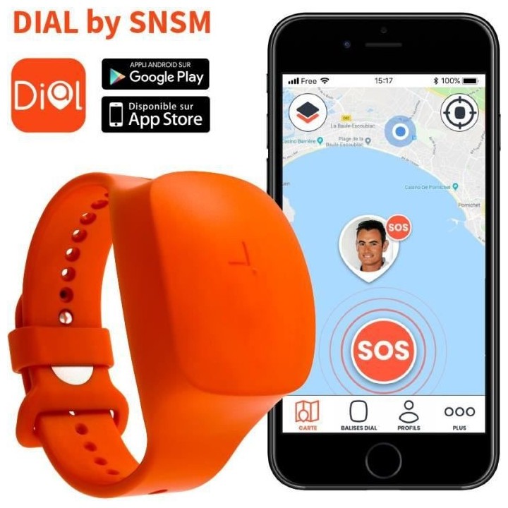Bracelet GPS - DIAL - Balise GPS étanche connectée