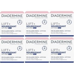 DIADERMINE Lift+ Nourrissant - Creme de Nuit Visage Anti-Rides Ultra Fermeté - 50 ml - Lot de 6