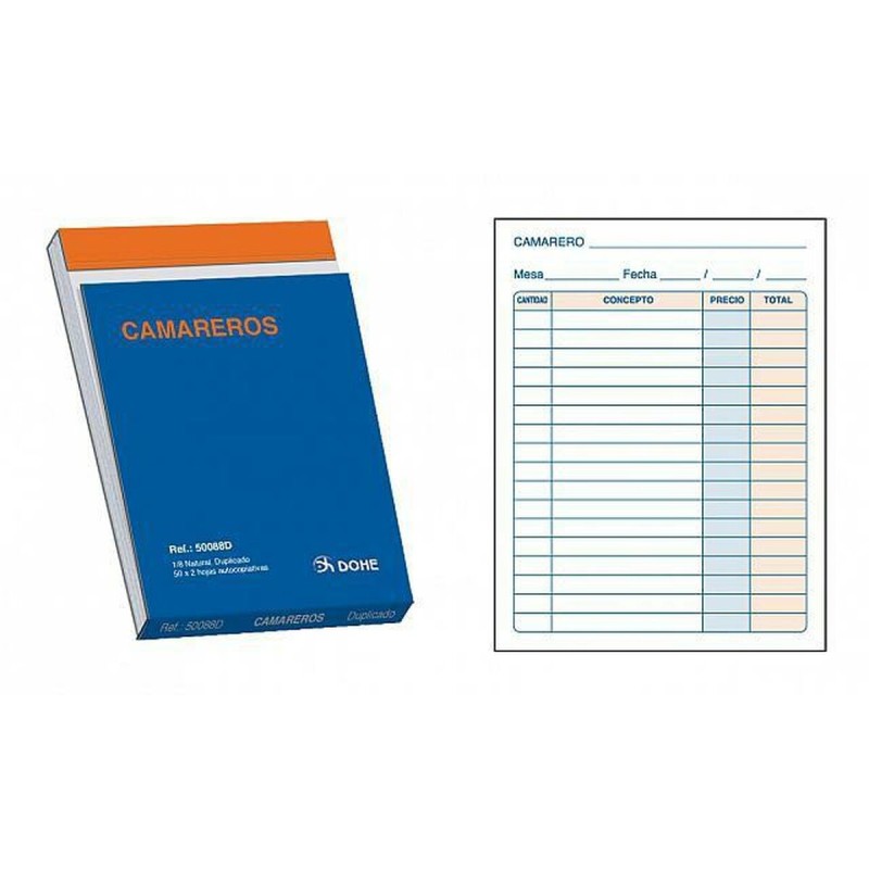 Carnet de serveur DOHE 50088D 1/8 100 Volets (10 Unités)