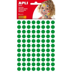 Autocollants Apli Kids Gomets Rond Vert (10 Unités)