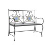 Banc DKD Home Decor Noir Multicouleur Mosaïque 111 x 54 x 88 cm