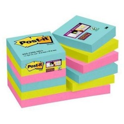 Ensemble de Notes Adhésives Post-it Super Sticky 47,6 x 47,6 mm Multicouleur (2 Unités)