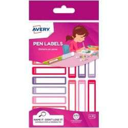 Étiquettes adhésives Avery Rose Violet Polyéthylène 50 x 10 mm (30 Unités)