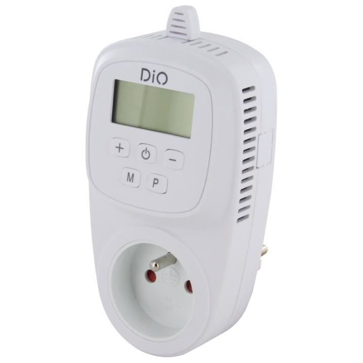 DIO CONNECTED HOME - Plug thermostatique avec écran - Prise FR