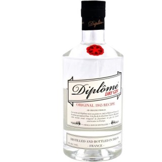 Diplôme Dry Gin 44° 70 CL - Le Dry Gin a la française, recette de 1