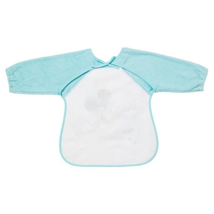 DISNEY Mickey Bavoir tablier 2eme âge - 37 x 42 cm Blanc/Bleu