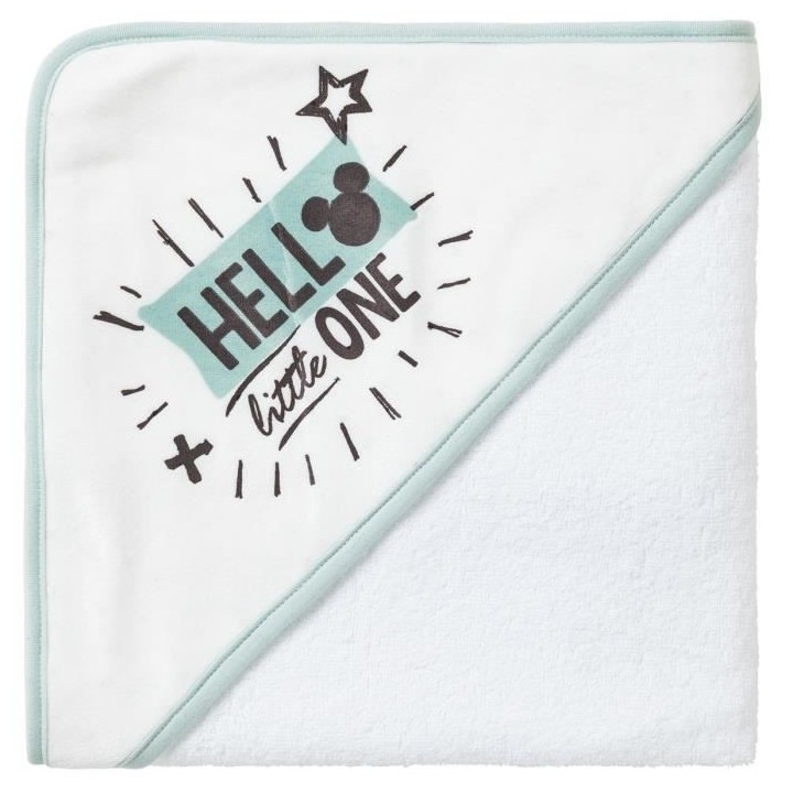 DISNEY Mickey Cape de bain - 80 x 80 cm  Blanc/Vert