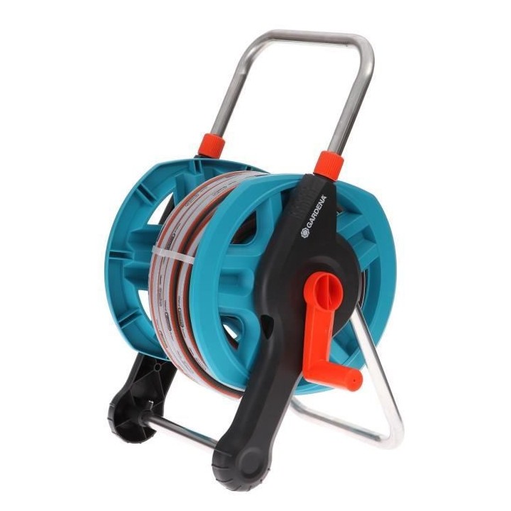 GARDENA Dévidoir portable équipé – Longueur 20m – Raccord anti-