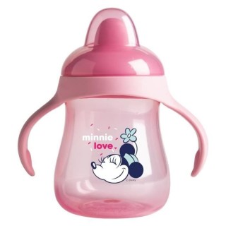 DISNEY Tasse a bec + anses Minnie confettis - 250 ml - En polypropylen