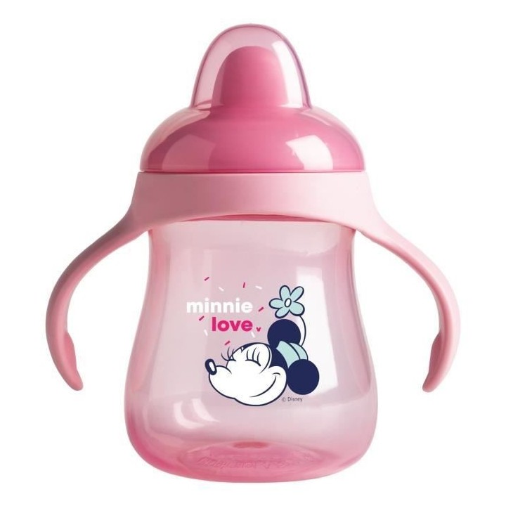 DISNEY Tasse a bec + anses Minnie confettis - 250 ml - En polypropylen