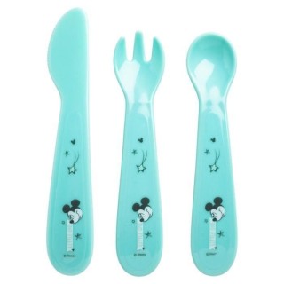 DISNEY Mickey Lot de couverts : fourchette, cuillere et couteau -