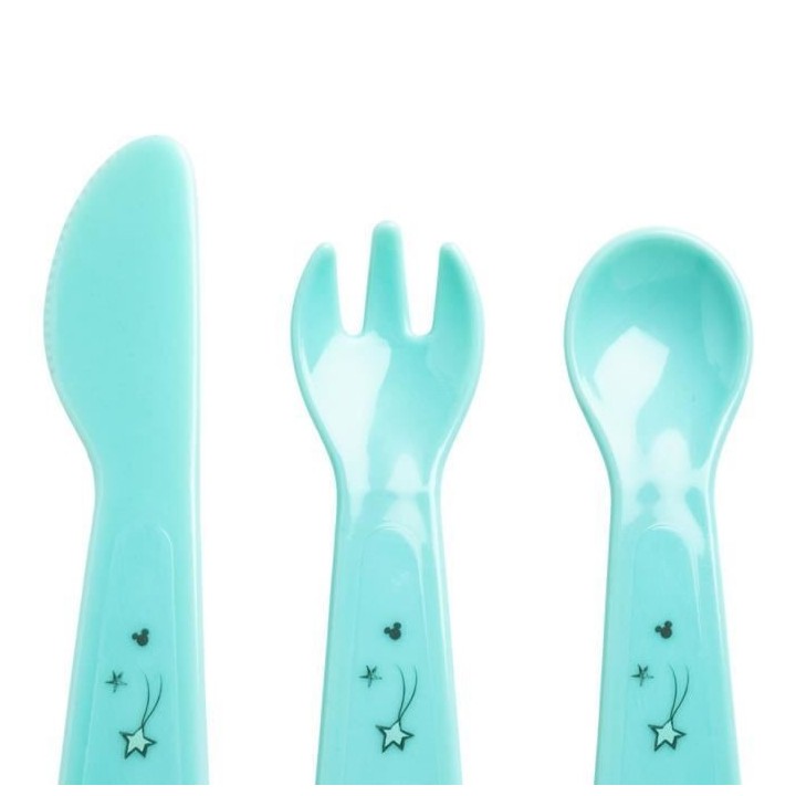 DISNEY Mickey Lot de couverts : fourchette, cuillere et couteau -