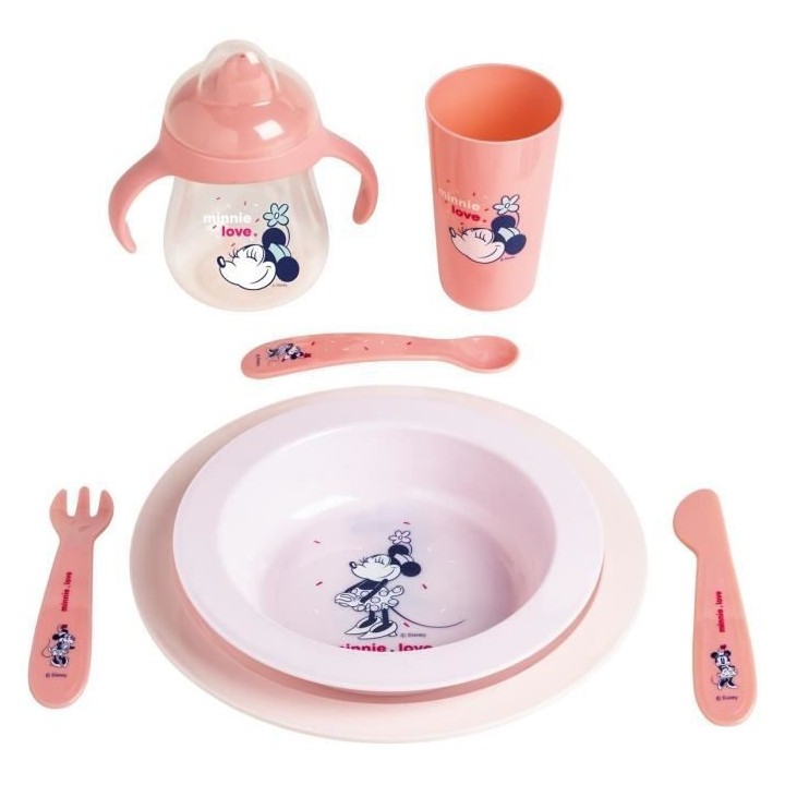 DISNEY Minnie Lot de couverts : fourchette, cuillere et couteau -