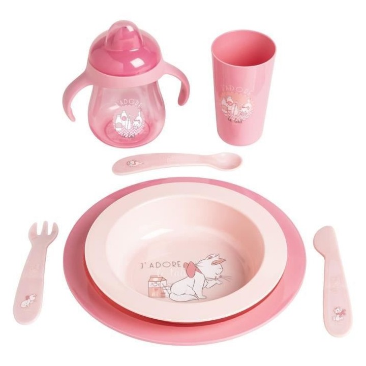 DISNEY Lot de 3 couverts Marie : fourchette, cuillere et couteau - En