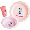 DISNEY Minnie Coffret repas 3 pieces : assiettes, bol et gobelet -