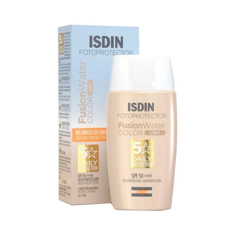 Crème Solaire Avec Couleur Isdin Fusion Water Spf 50 Light 50 ml