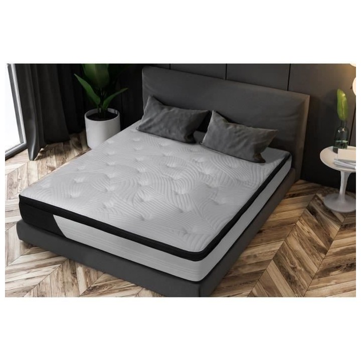 Matelas CASSIE 160x200 cm DESIGN 707 - 690 Ressorts ensachés et mémo