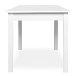 Table a manger extensible de 6 a 10 personnes - Classique - Blanc - COBURG - L 137-177 x l 80 x H 76,5 cm