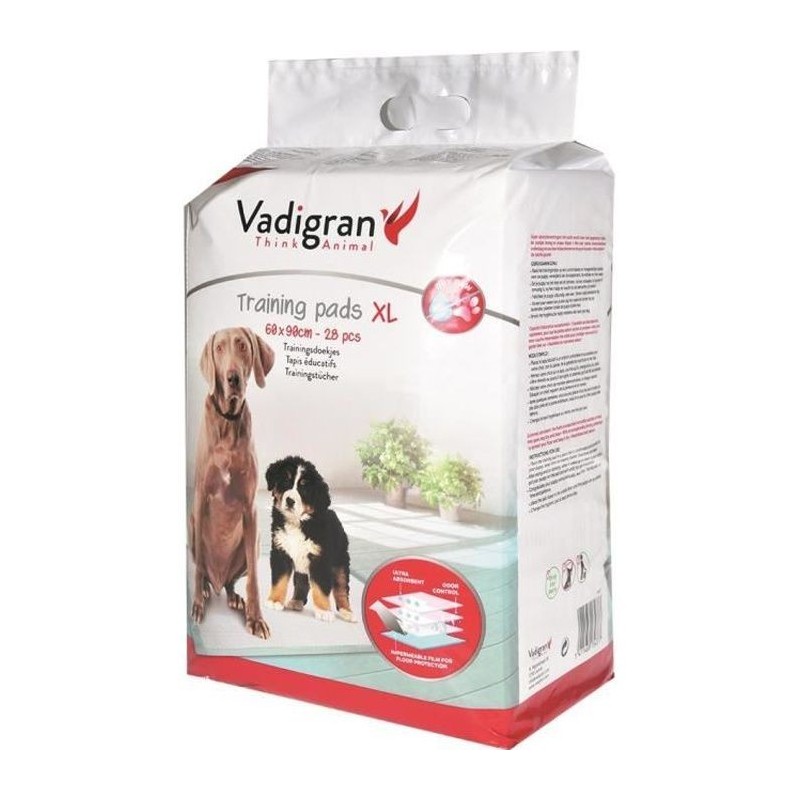 VADIGRAN Tapis éducateurs - 60 x 90 cm - 28 pieces - Pour chiens