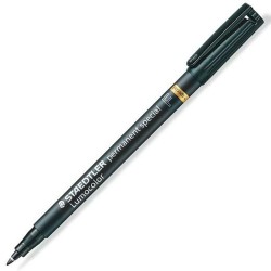 Marqueur permanent Staedtler Lumocolor Special F Noir 0,6 mm (10 Unités)