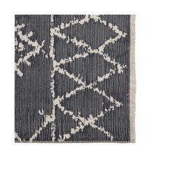 Tapis 80 x 150 cm Gris Beige Coton