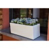 EDA PLASTIQUE Balconniere Graphit Up - 25 L - 59 x 19,5 x 22,8 cm - Blanc cérusé