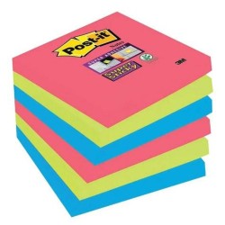 Notes Adhésives Post-it Super Sticky Multicouleur 76 x 76 mm (4 Unités)