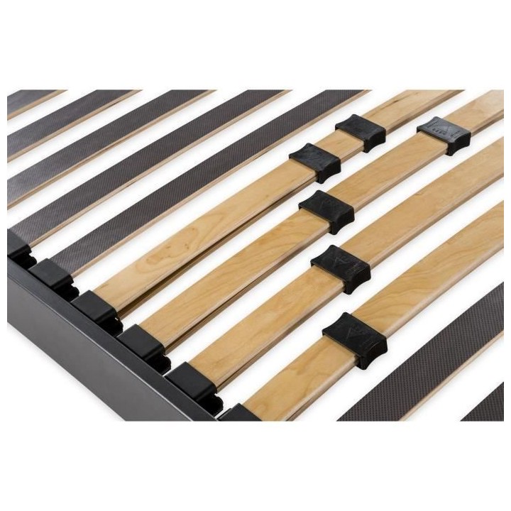 DEKO DREAM SOMKIT Sommier en Kit 140x190 cm - 20 lattes - Gris anthrac