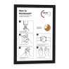 Cadre d'affichage Durable Noir Transparent Magnétique Plastique (2 Unités)