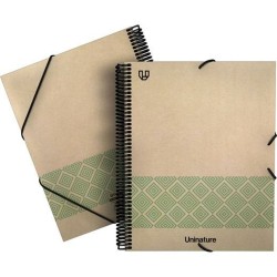 Classeur Unipapel Uninature Marron Vert 40 Housses A4 (5 Unités)