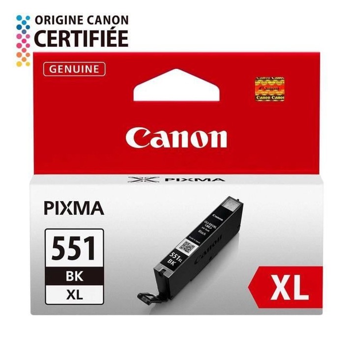 CANON Cartouche d'encre CLI-551 XL grande capacité Noir (CLI551XL)