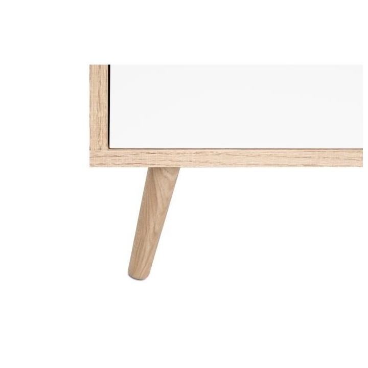 Buffet haut - Chene Sonoma, blanc, gris et bleu - Style scandinave - C