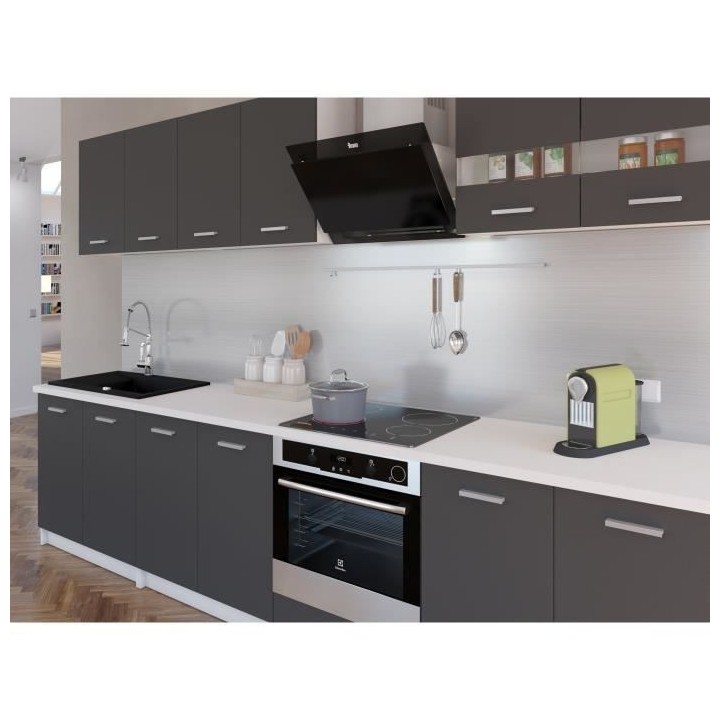 EXTRA - Cuisine complete L 300cm - Gris Mat