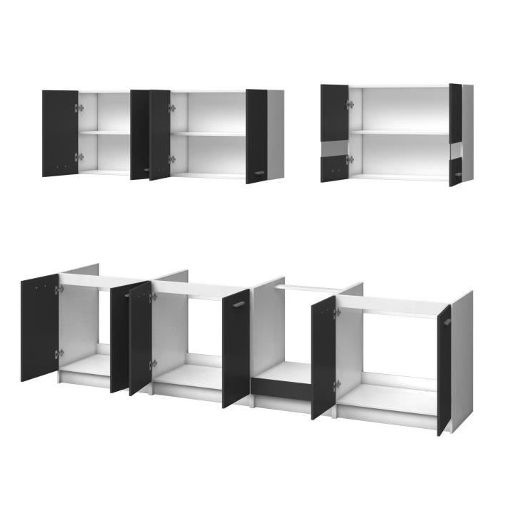 EXTRA - Cuisine complete L 300cm - Gris Mat