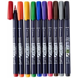 Ensemble de Marqueurs Tombow Fudenosuke Multicouleur (10 Unités)