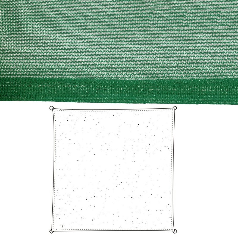 Tissu Auvent 500 x 500 x 0,5 cm Polyéthylène Vert