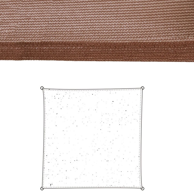 Tissu 3 x 3 m Auvent 300 x 300 x 0,5 cm Polyéthylène Chocolat