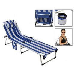 Chaise longue Bleu Blanc...